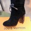 Louis Vuitton Heel 9cm Silhouette Drawstring High Boots in Suede calf leather Black 2024