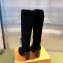 Louis Vuitton Heel 9cm Silhouette Drawstring High Boots in Suede calf leather Black 2024