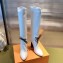 Louis Vuitton Heel 9cm Silhouette Drawstring High Boots in calf leather White 2024
