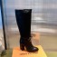 Louis Vuitton Heel 9cm Silhouette Drawstring High Boots in calf leather Black 2024