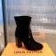 Louis Vuitton Heel 9cm Silhouette Drawstring Ankle Boots in Suede calf leather Black 2024