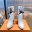 Louis Vuitton Heel 9cm Silhouette Drawstring Ankle Boots in calf leather White 2024