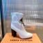 Louis Vuitton Heel 9cm Silhouette Drawstring Ankle Boots in calf leather White 2024