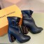 Louis Vuitton Heel 9cm Silhouette Drawstring Ankle Boots in calf leather Black 2024