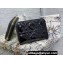 Lady Dior Voyageur Small Coin Purse in Black Patent Cannage Calfskin 2024