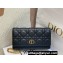 Dior Caro Pouch Bag in Black Soft Cannage Calfskin 2024