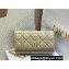 Dior Caro Pouch Bag in Beige Soft Cannage Calfskin 2024