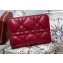 Lady Dior Voyageur Small Coin Purse in Red Cannage Lambskin 2024