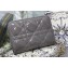 Lady Dior Voyageur Small Coin Purse in Gray Patent Cannage Calfskin 2024