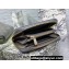 Lady Dior Voyageur Small Coin Purse in Gray Patent Cannage Calfskin 2024