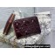 Lady Dior Voyageur Small Coin Purse in Burgundy Patent Cannage Calfskin 2024