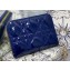 Lady Dior Voyageur Small Coin Purse in Blue Patent Cannage Calfskin 2024