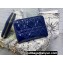Lady Dior Voyageur Small Coin Purse in Blue Patent Cannage Calfskin 2024