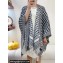 Dior Black and White Cashmere 30 Montaigne Poncho Top Quality