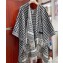 Dior Black and White Cashmere 30 Montaigne Poncho Top Quality