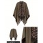 Fendi FF Dark Green wool and cashmere poncho Top Quality