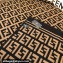 Fendi FF Brown Silk and Wool throw Blanket Top Quality