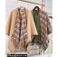 Burberry Reversible Check Wool Cape Green Top Quality