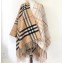 Burberry Contrast Check Wool Cashmere Cape Top Quality