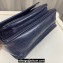 Saint Laurent Niki Baby Bag in Crinkled Vintage Leather 633160 Navy Blue