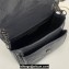 Saint Laurent Niki Baby Bag in Crinkled Vintage Leather 633160 Gray