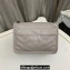 Saint Laurent Niki Baby Bag in Crinkled Vintage Leather 633160 Pale Gray