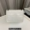 Saint Laurent Niki Baby Bag in Crinkled Vintage Leather 633160 White