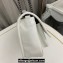 Saint Laurent Niki Baby Bag in Crinkled Vintage Leather 633160 White