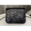 Saint Laurent Niki Chain Wallet Bag in Crinkled Vintage Leather 583103 Black