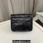 Saint Laurent Niki Chain Wallet Bag in Crinkled Vintage Leather 583103 Black