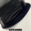 Saint Laurent Niki Chain Wallet Bag in Crinkled Vintage Leather 583103 Black