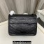 Saint Laurent Niki Baby Bag in Crinkled Vintage Leather 633160 Black
