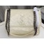 Saint Laurent Niki medium Bag in Crinkled Vintage Leather 633158 Creamy