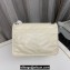 Saint Laurent Niki medium Bag in Crinkled Vintage Leather 633158 Creamy