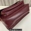 Saint Laurent Niki medium Bag in Crinkled Vintage Leather 633158 Burgundy