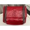 Saint Laurent Niki medium Bag in Crinkled Vintage Leather 633158 Red