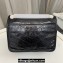 Saint Laurent Niki Baby Bag in Crinkled Vintage Leather 633160 Black/Gold