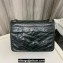 Saint Laurent Niki medium Bag in Crinkled Vintage Leather 633158 Dark Green