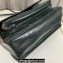 Saint Laurent Niki medium Bag in Crinkled Vintage Leather 633158 Dark Green