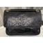 Saint Laurent Niki medium Bag in Crinkled Vintage Leather 633158 Black/Silver