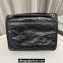 Saint Laurent Niki medium Bag in Crinkled Vintage Leather 633158 Black/Silver