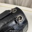 Saint Laurent Niki medium Bag in Crinkled Vintage Leather 633158 Black/Silver