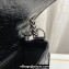 Saint Laurent Niki medium Bag in Crinkled Vintage Leather 633158 Black/Silver
