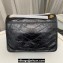 Saint Laurent Niki medium Bag in Crinkled Vintage Leather 633158 Black/Gold