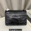 Saint Laurent Niki medium Bag in Crinkled Vintage Leather 633158 Black
