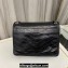 Saint Laurent Niki Large Bag in Crinkled Vintage Leather 498883 Black/Silver
