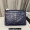 Saint Laurent Niki Large Bag in Crinkled Vintage Leather 498883 Navy Blue