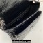 Saint Laurent Niki Baby Bag in Crinkled Vintage Leather 633160 Black/Silver