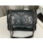Saint Laurent Niki Baby Bag in Crinkled Vintage Leather 633160 Dark Green