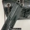 Saint Laurent Niki Baby Bag in Crinkled Vintage Leather 633160 Dark Green